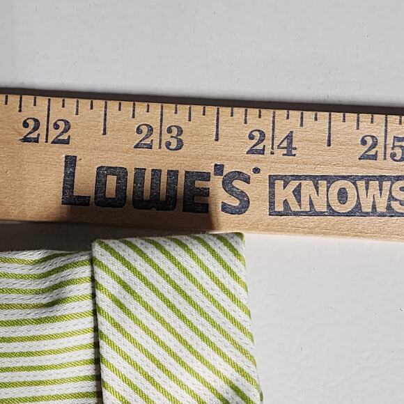 Talbots Women’s Size 4 Lime Green White Striped Cropped Pants Cuffed Crop - Picture 5 of 7